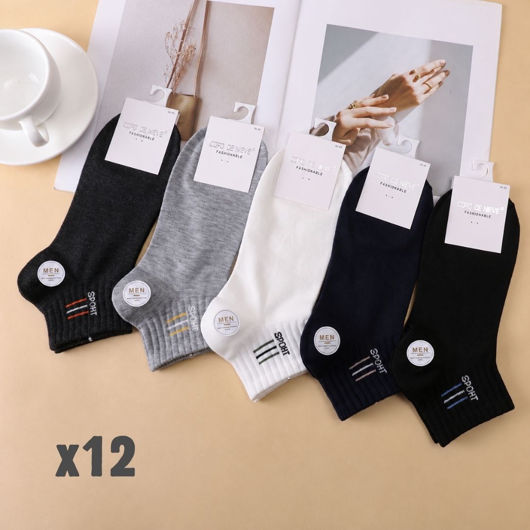 (PACKx12) Medias Tobilleras Sport para Mujer - MM-511