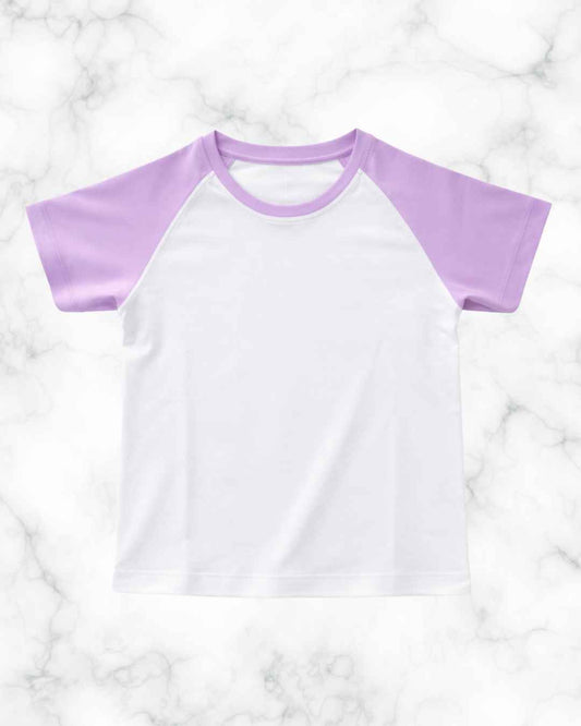 Polo de algodón BLANCO Y LILA