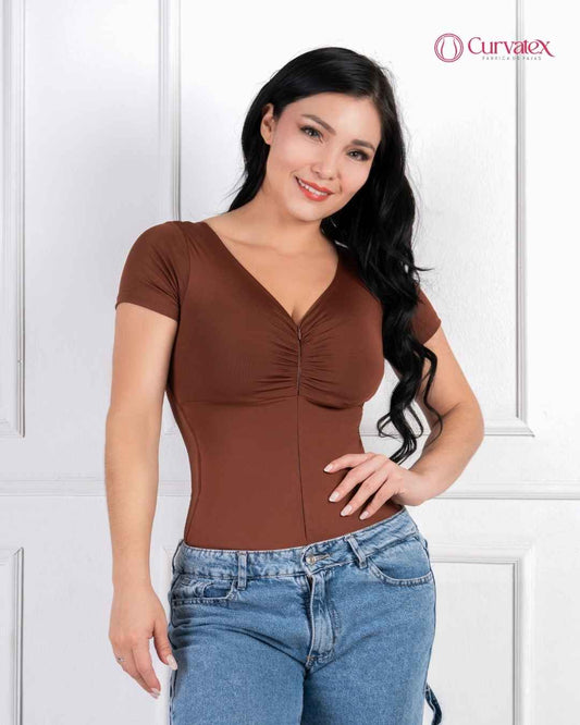 Body Sirena con faja interna MARRÓN