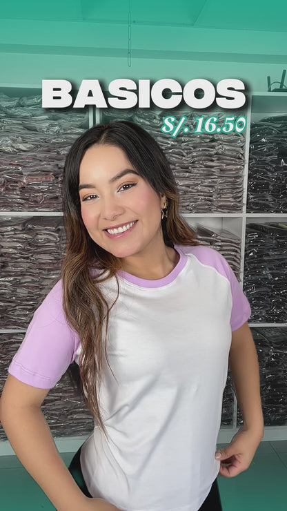 Polo de algodón BLANCO Y MENTA
